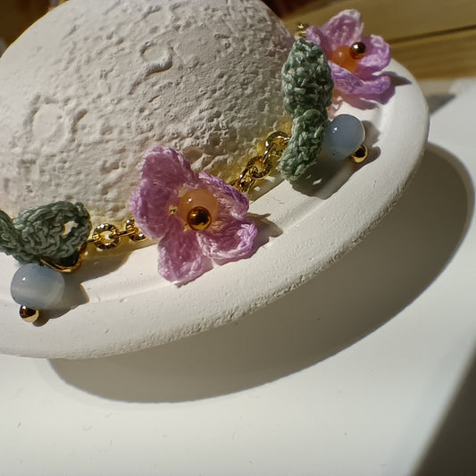 Micro-crochet Flower Bracelet