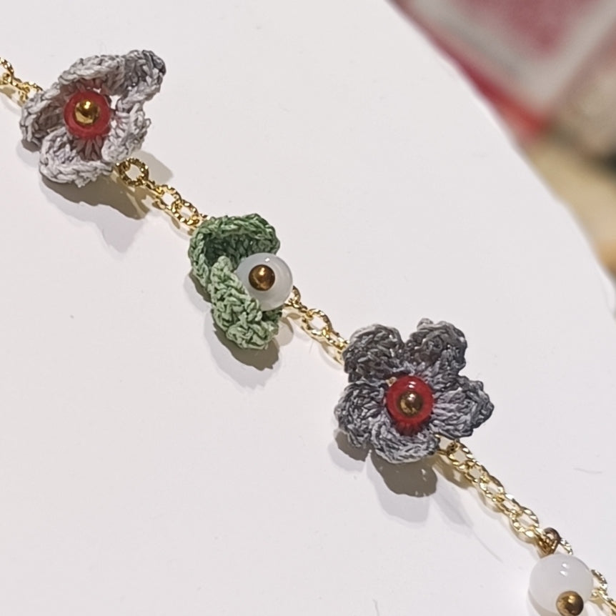 Micro-crochet Flower Bracelet