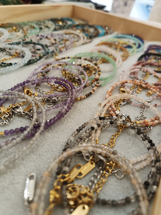 Dainty Bracelets with Natural Gemstones